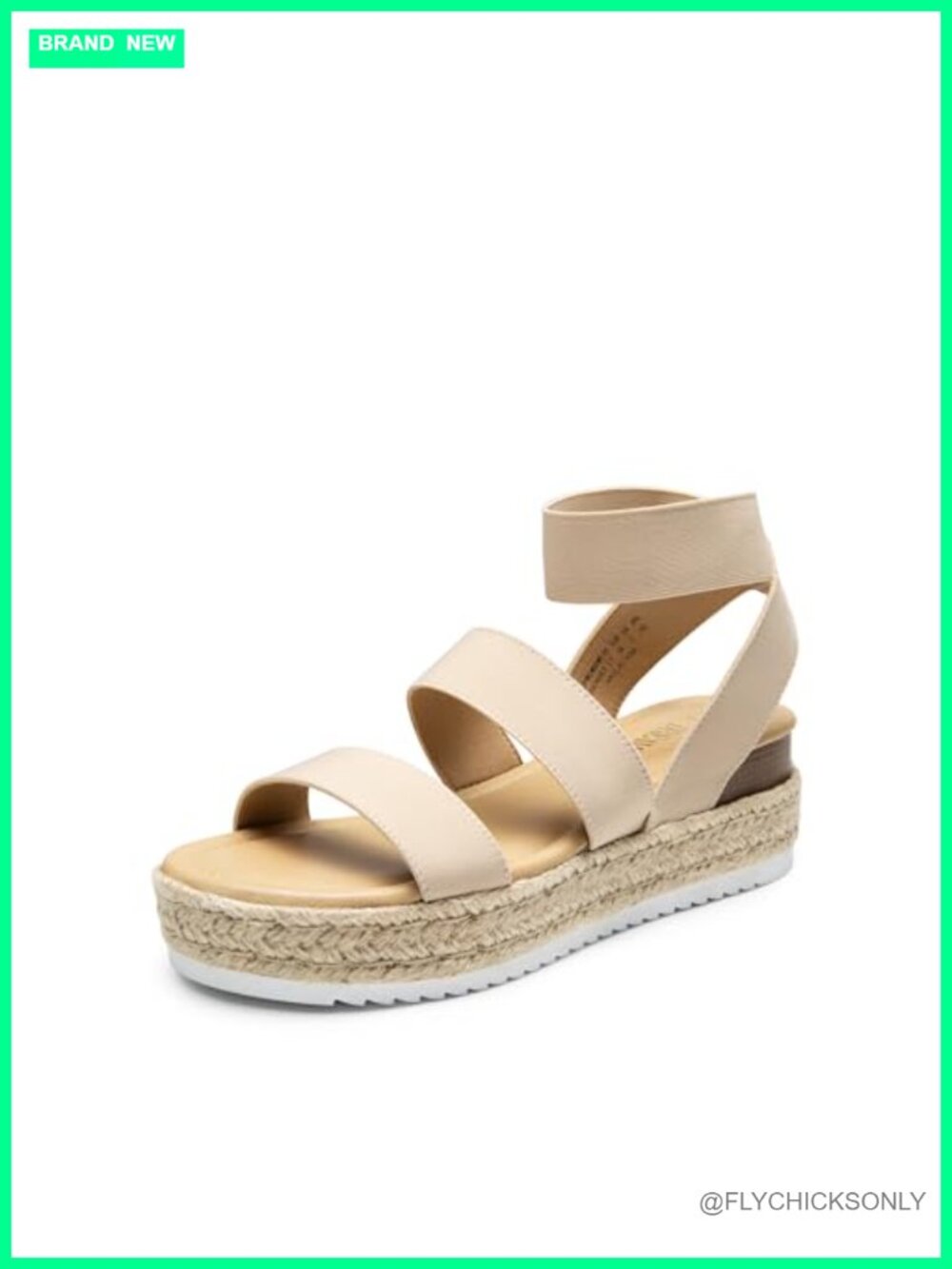 Strappy Espadrille Platform Wedge Sandals Vegan Leather Insole